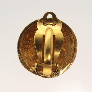 Chanel Vintage CC Round Clip-On Earrings Metal