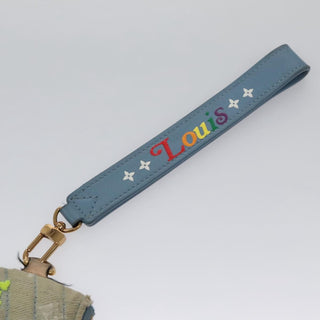 Louis Vuitton New Wave Zipped Pochette Monogram Embroidered Quilted Denim