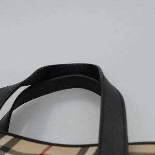 Burberry Vintage Open Tote Coated Canvas with Studded Leather