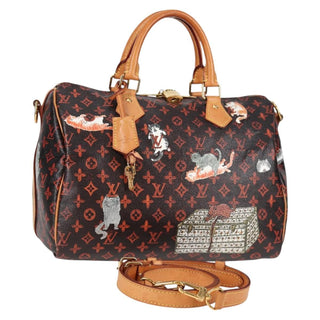 Louis Vuitton Speedy Bandouliere Bag Limited Edition Grace Coddington Catogram Canvas