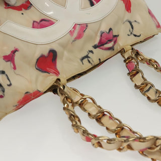 Chanel Vintage CC Chain Tote Printed patent leather