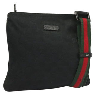 Gucci Web Strap Zip Messenger Bag GG Canvas