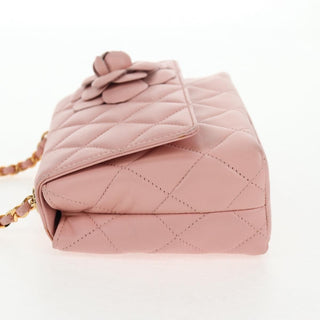 Chanel Vintage Camellia Flap Bag Quilted Lambskin