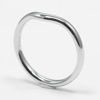 Tiffany & Co. Elsa Peretti Curved Wedding Band Ring Platinum