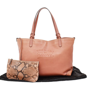 Gucci Soft Logo Tote Embossed Leather