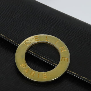 Celine Vintage Circle Logo Crossbody Bag Leather