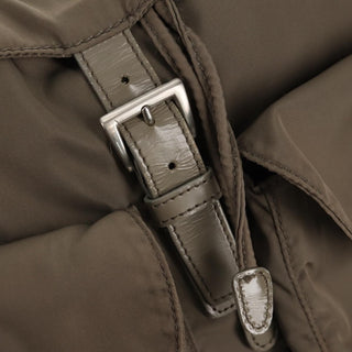 Prada Vela Double Front Pocket Backpack Tessuto with Saffiano Leather