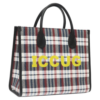 Gucci ICCUG Tote Embroidered Faux Raffia