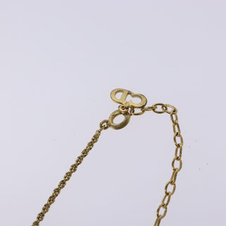 Christian Dior CD Round Pendant Necklace Metal and Crystals