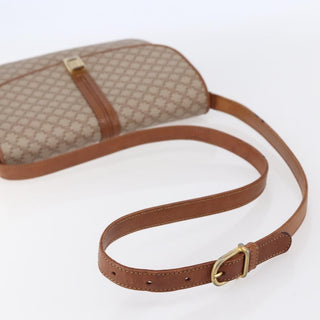 Celine Vintage Macadam Shoulder Bag Canvas and Leather