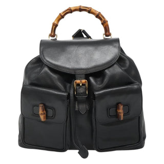 Gucci Vintage Bamboo Backpack Leather