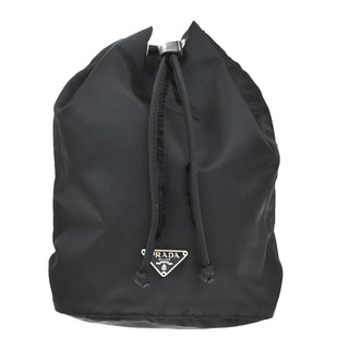 Prada Drawstring Wristlet Bucket Bag Tessuto