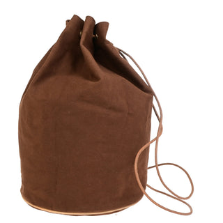 Hermes Polochon Mimile Drawstring Backpal Canvas