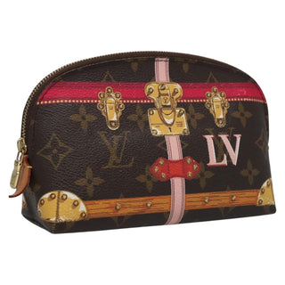 Louis Vuitton Cosmetic Pouch Limited Edition Summer Trunks Monogram Canvas