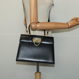 Salvatore Ferragamo Gancini Convertible Top Handle Bag Leather