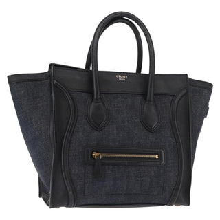 Celine Luggage Bag Denim and leather