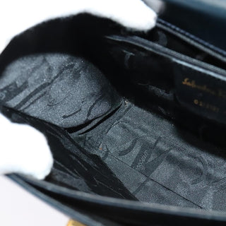 Salvatore Ferragamo Gancini Convertible Top Handle Bag Leather