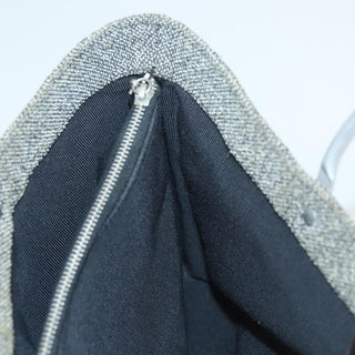 Chanel Vintage Chocolate Bar Metal Ring Tote Quilted Canvas