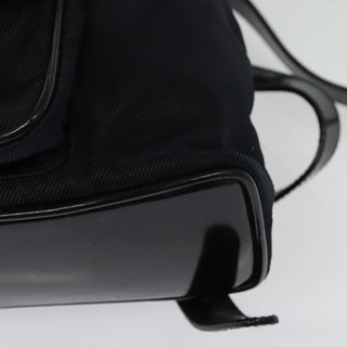 Gucci Vintage Bamboo Backpack Nylon and Patent Leather