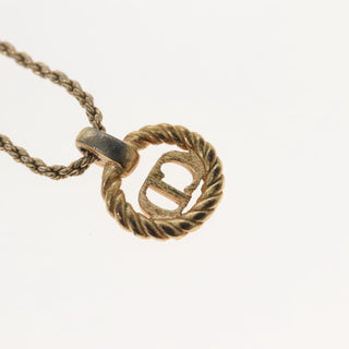 Christian Dior CD Pendant Necklace Gold-plated