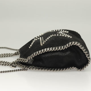 Stella McCartney Falabella Fold Over Crossbody Bag Studded Shaggy Deer