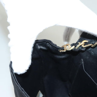 Chanel Vintage Half Moon Chain Bag Quilted Satin with Braided Detail