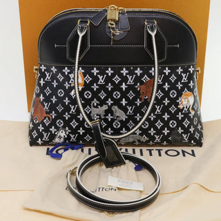 Louis Vuitton Alma Souple Handbag Limited Edition Grace Coddington Catogram Canvas and Calfskin