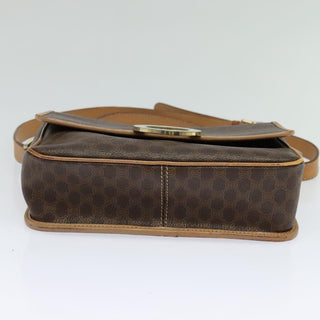 Celine Vintage Macadam Shoulder Bag Canvas and Leather