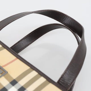 Burberry Top Handle Tote Haymarket Coated Canvas