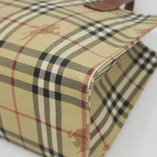 Burberry Top Handle Tote Haymarket Coated Canvas