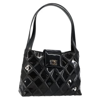 Chanel Vintage CC Lock Flap Shoulder Bag Quilted Patent