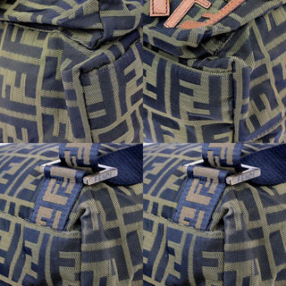 Fendi Vintage Double Pocket Backpack Zucca Canvas