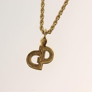 Christian Dior CD Pendant Necklace Gold-plated