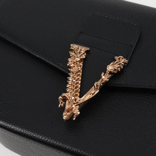 Versace Virtus Flap Messenger Bag Leather