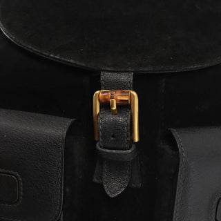 Gucci Vintage Bamboo Backpack Suede