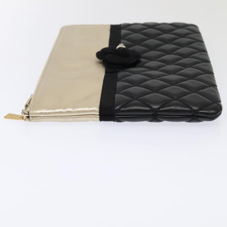 Chanel Pearl O Case Clutch Quilted Lambskin and Calfskin