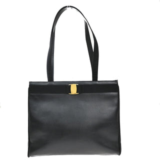 Salvatore Ferragamo Vintage Vara Bow Tote Lizard Embossed Leather