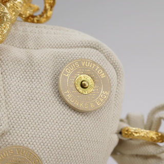 Louis Vuitton Polka Dot Panama Bowly Handbag Embellished Canvas