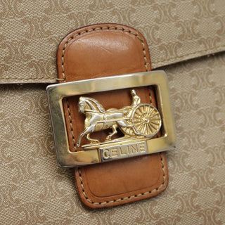 Celine Horse Carriage Shoulder bag Macadam Canvas and leather