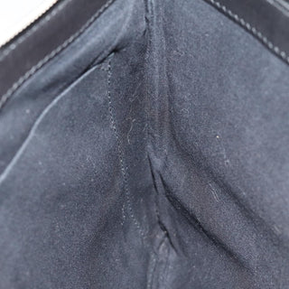 Balenciaga Navy Zip Pouch Canvas and Leather