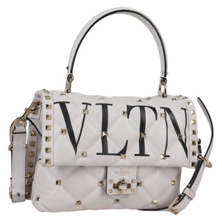 Valentino Garavani VLTN Candystud Top Handle Bag Printed Leather