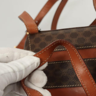 Celine Vintage Drawstring Flap Backpack Macadam Coated Canvas