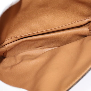 Celine Vintage Macadam Shoulder Bag Canvas and Leather