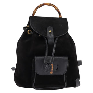 Gucci Vintage Bamboo Backpack Suede