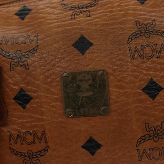 MCM Visetos Handbag Canvas and Leather