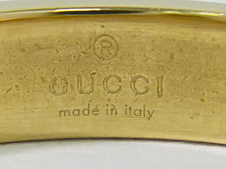 Gucci Logo Ring Yellow Gold with Diamond