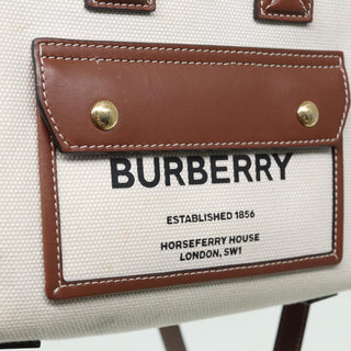 Burberry Freya Shopping Tote Canvas with Leather