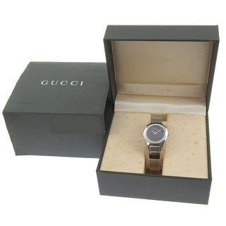 Gucci 6700L Buckle Quartz Watch Stainless Steel and GG Mother of Pearl