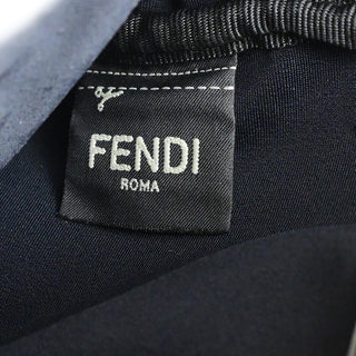 Fendi Logo Patch Messenger Bag Pequin Nylon
