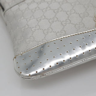 Gucci Zip Messenger Bag GG Canvas with Perforated Leather